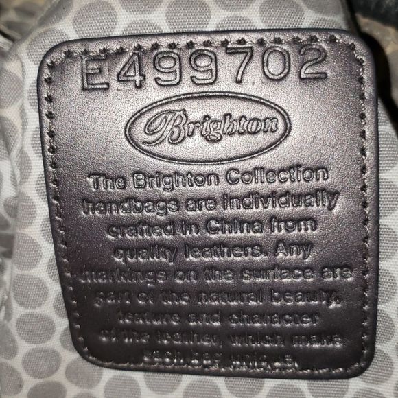 Brighton Anju Pewter, Leather Bucket Tote, Retired - Picture 3 of 10